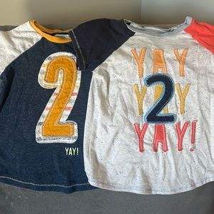 Mudpie Birthday boy shirts 24m/2t